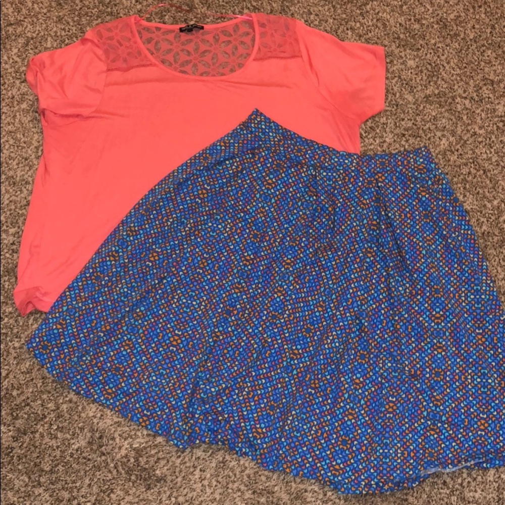 Top and Skirt Outfit